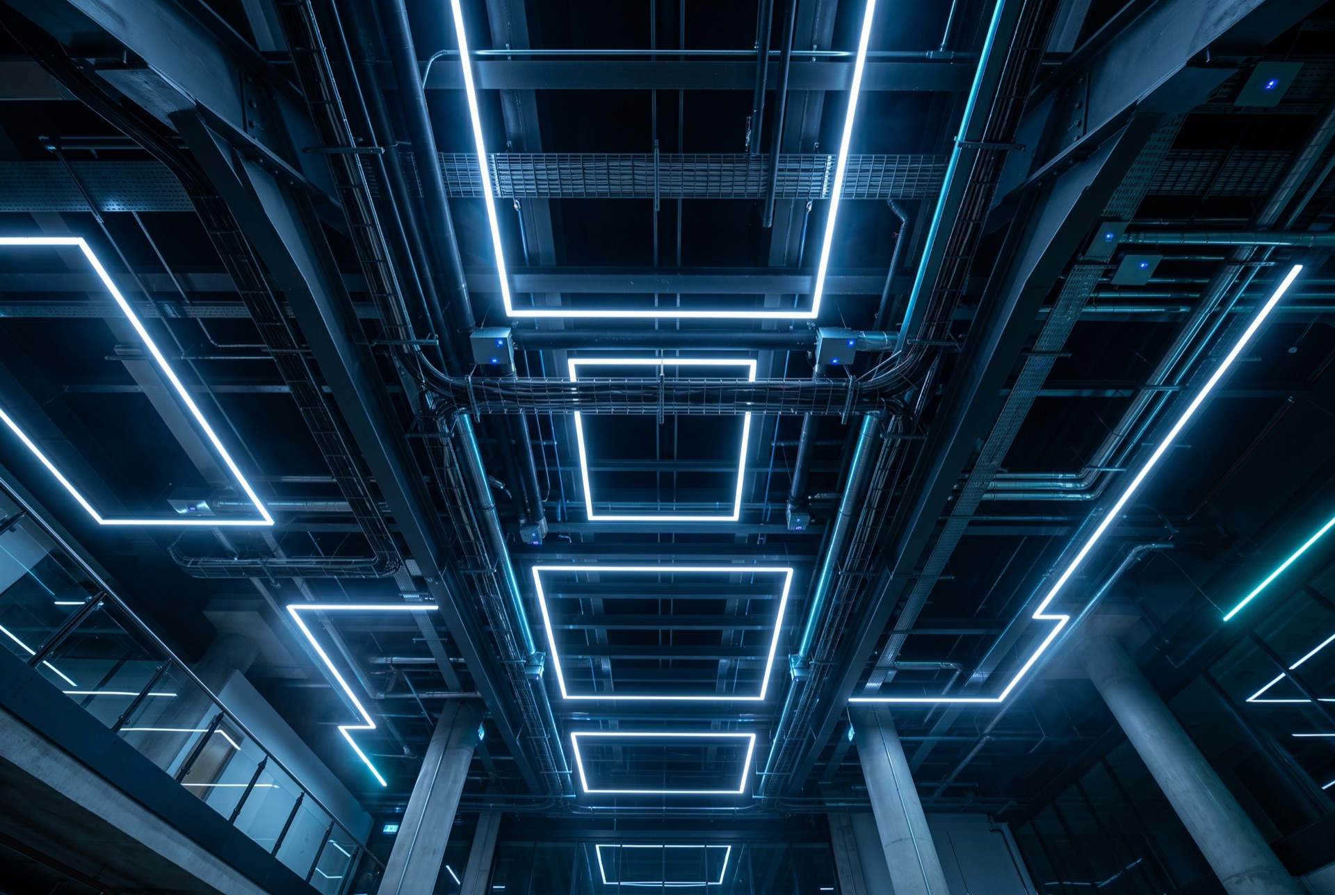 Modern LED lighting and electrical conduits