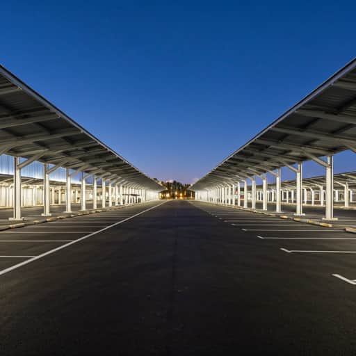 Solar carport canopy