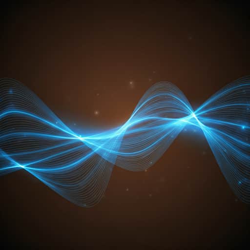Electric blue energy waves