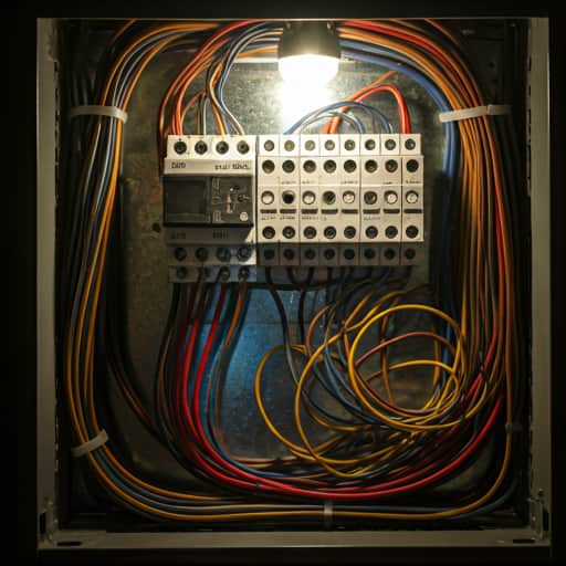 Neatly wired electrical subpanel