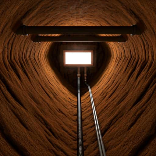 Deep trenching for underground conduit
