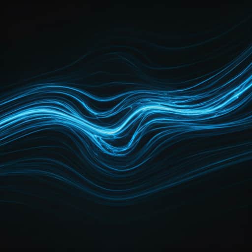 Electric blue energy waves